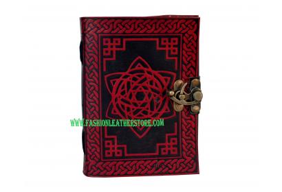 Handmade Book Of Shadow Dairy Note Book Leather Journal Pentagram Star Design Beautiful Embossed Journal